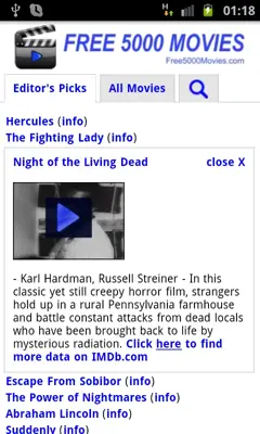 Free 5000 Movies android App screenshot 3